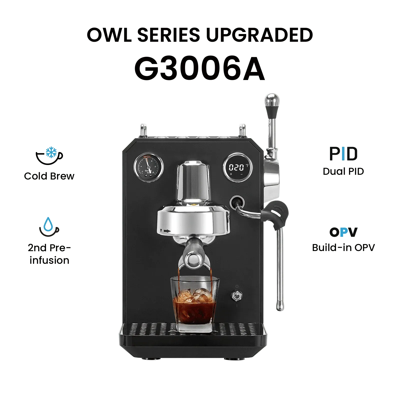 Owl G3006A Espresso Machine with Hot & Cold Dual Brew - Image 2